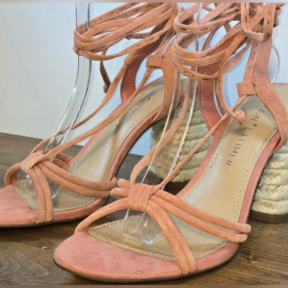 Gibson Latimer NWOT Tasha Suede Lace-up Sandals Women's Size 7.5M - Picture 6 of 13